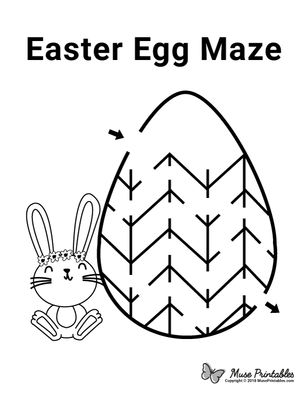 Free printable easter egg maze
