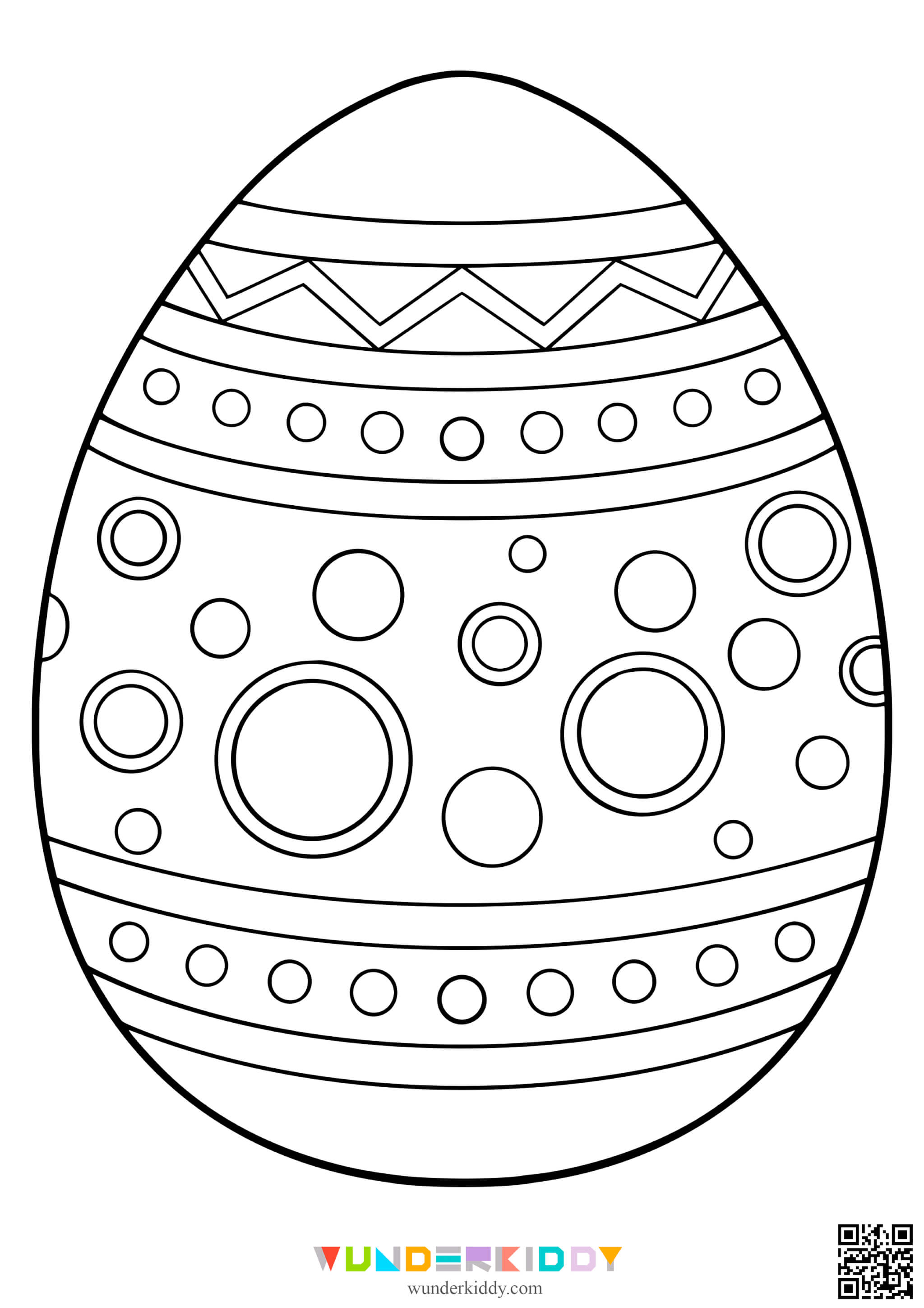 Printable easter egg template and colouring page pdf