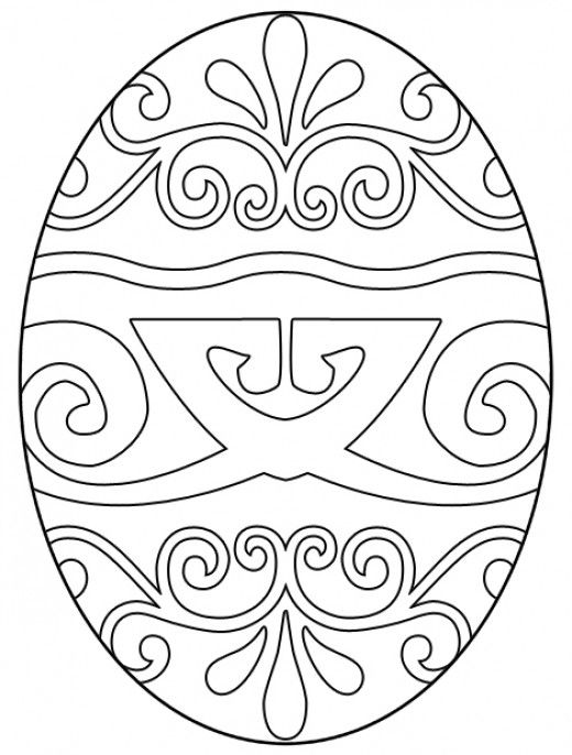 Creative easter egg coloring pages