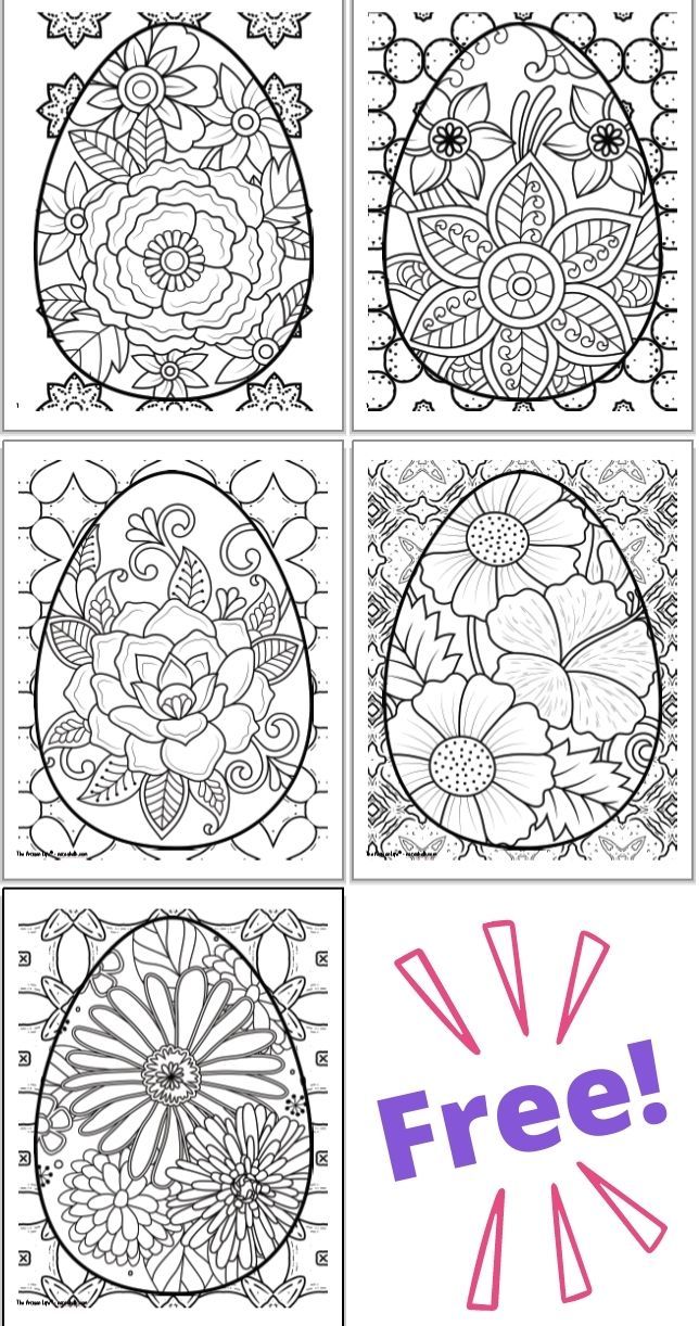 Free printable easter egg coloring pages for adults easter coloring pages printable easter coloring pages easter egg coloring pages