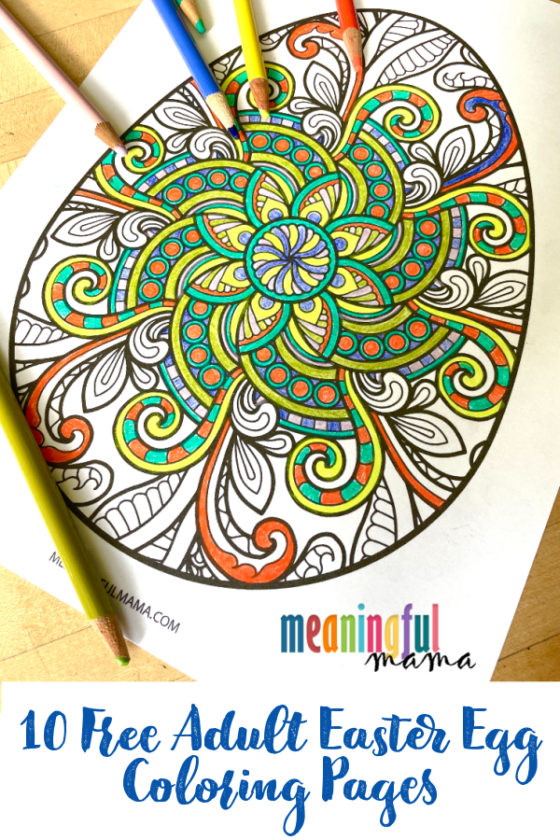 Free adult easter egg coloring pages