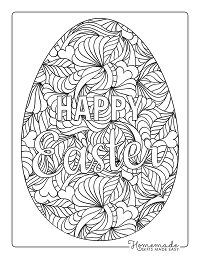 Easter egg coloring pages free printable templates