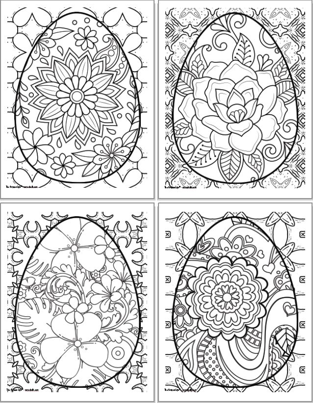 Free printable easter egg coloring pages for adults in easter coloring book detailed coloring pages coloring easter eggs