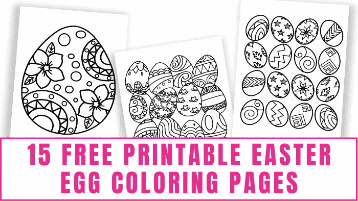 Free printable easter egg coloring pages