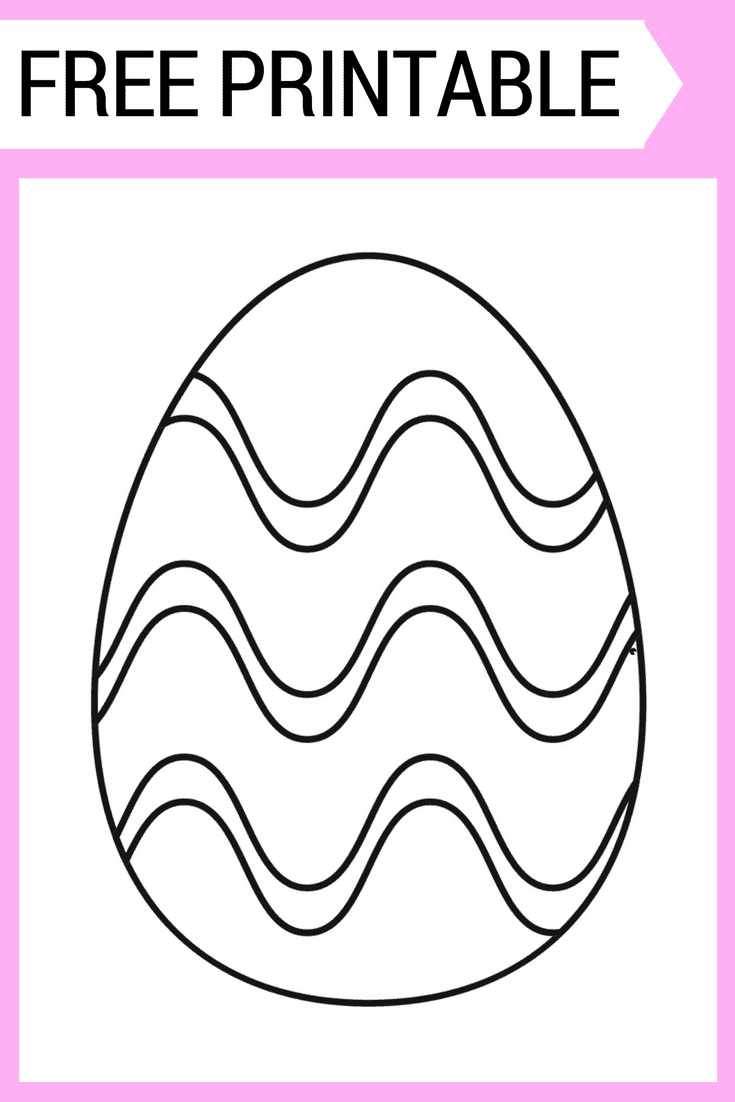 Easter egg coloring page free printable for kids