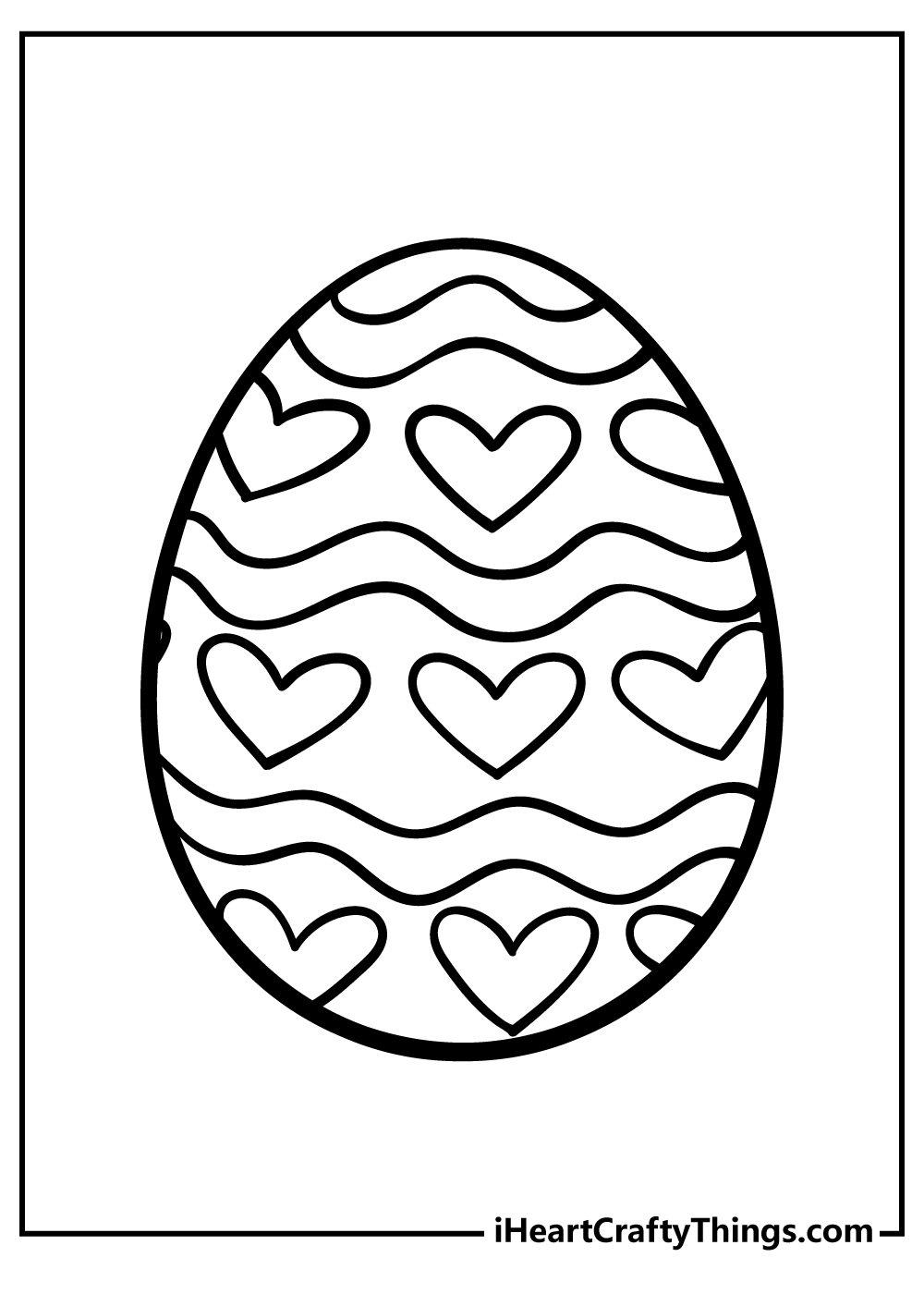 Easter egg coloring pages free printables