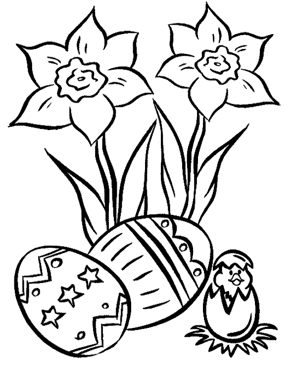 Good quality easter coloring page