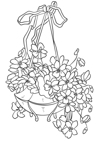 Easter flowers coloring page free printable coloring pages