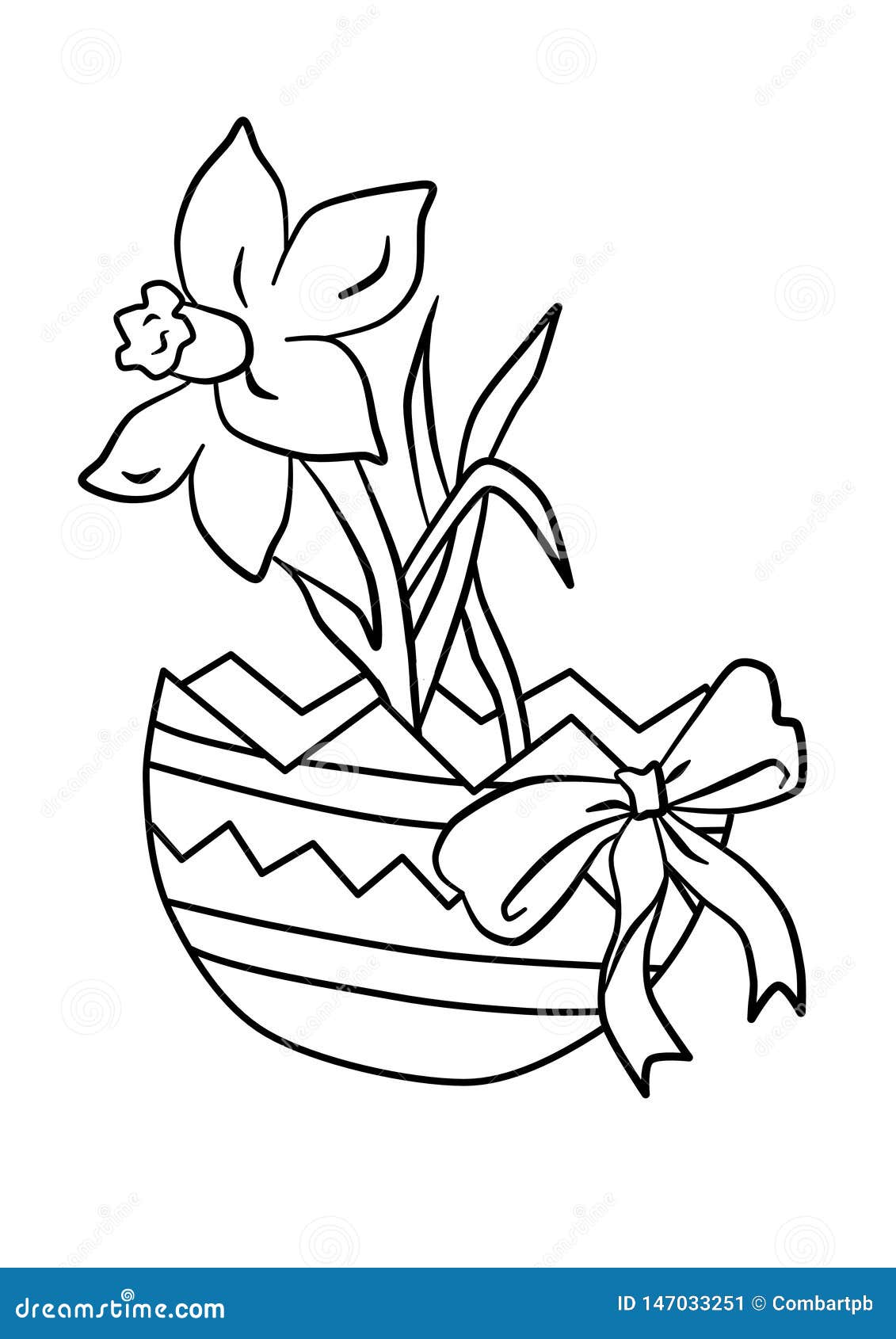 Colouring for children easter coloring page with cartoon easter stock vector