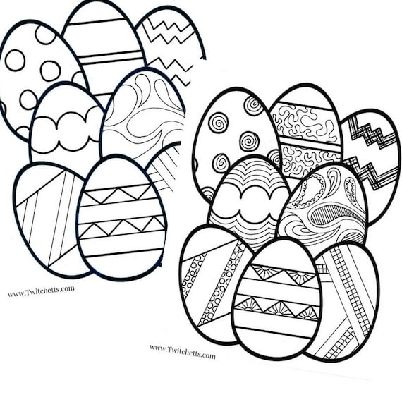 Printable easter egg coloring pages for kids printable easter party favor printable easter teacher activity easter coloring pages