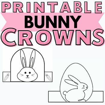 Easter bunny activity easter egg coloring page spring crown hats preschool