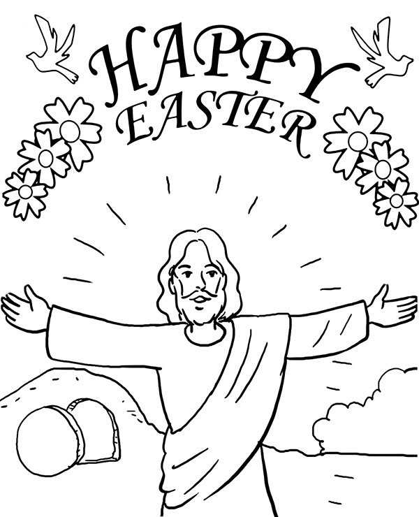 Jesus resurrection coloring sheet