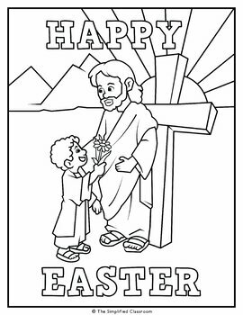 Christian easter and jesus coloring pages by the simplified classroom