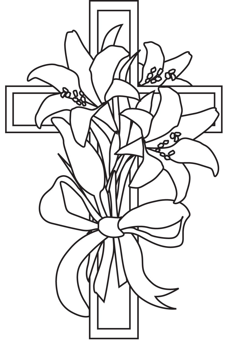 Easter cross easter coloring pages cross drawing easter cross