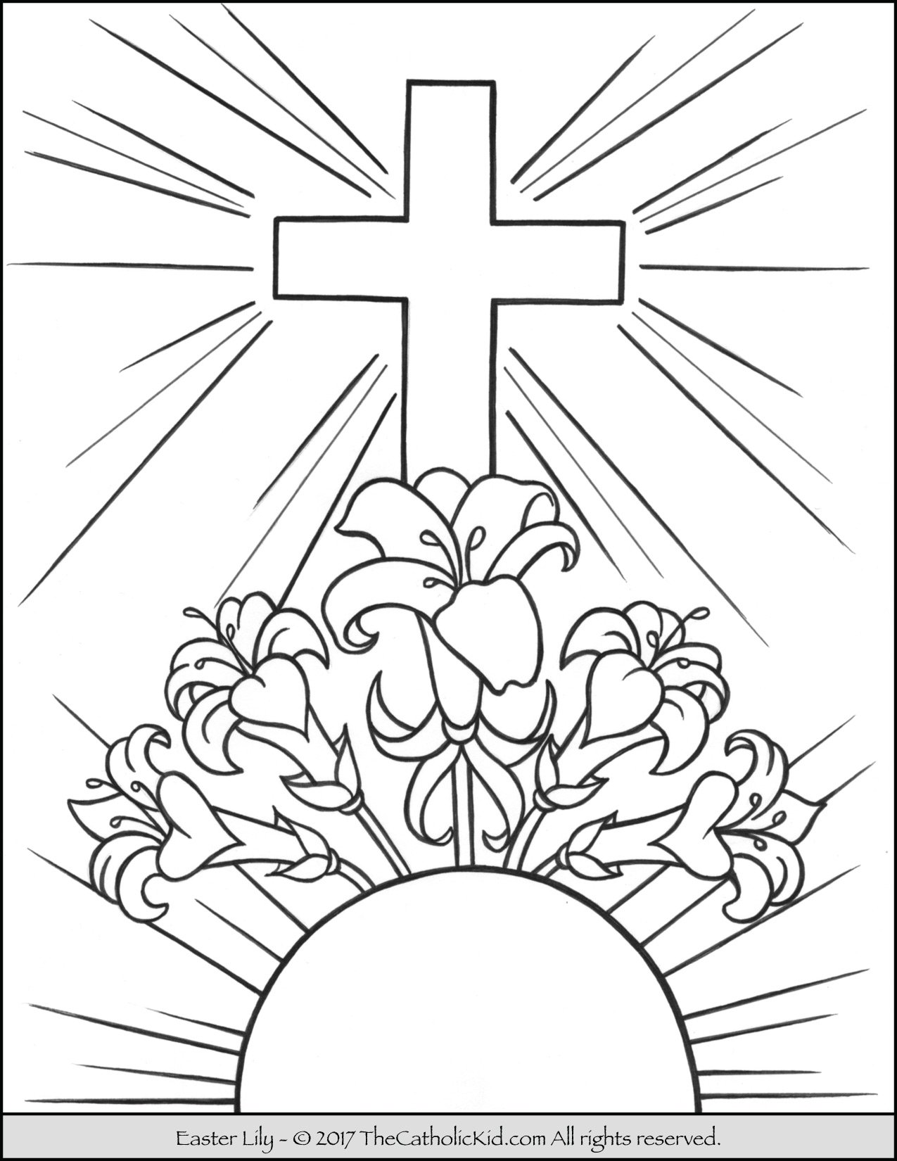 Easter lily coloring page