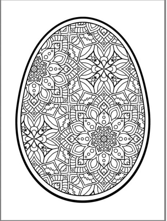 Mandala easter coloring pages