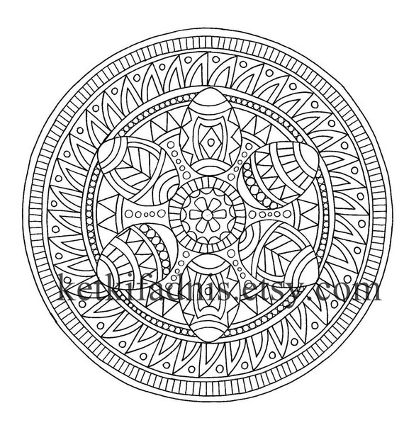 Easter mandala coloring page instant pdf download digital download hand drawn diy coloring page