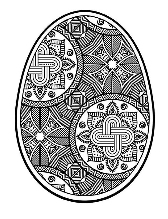 Printable eastermandala egg coloring pages group