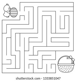 Easter maze game preschool kids coloring stock vector royalty free