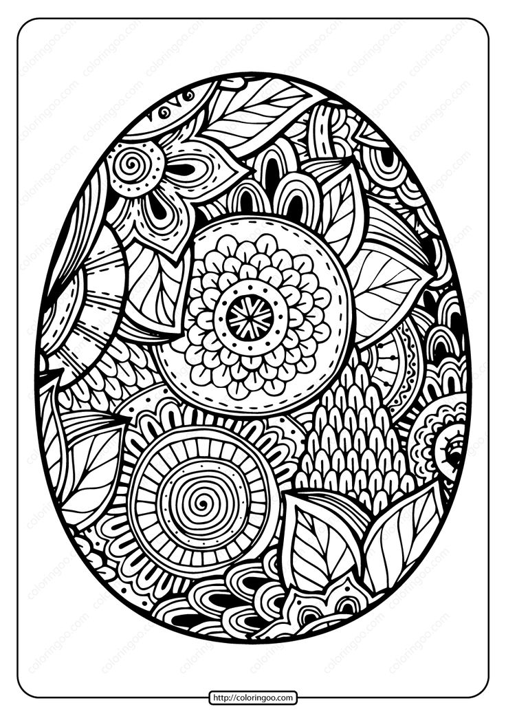 Printable easter egg pdf coloring page printable design paper coloring pages easter egg printable