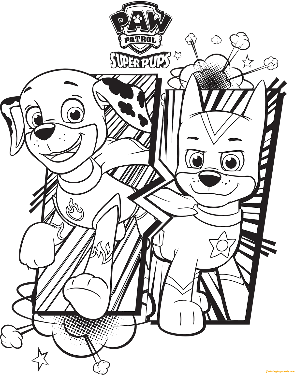 Marshall paw patrol coloring pages printable for free download