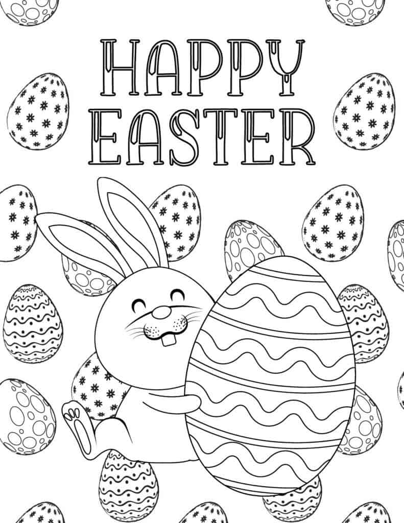 Free printable easter coloring pages simply eggtastic â