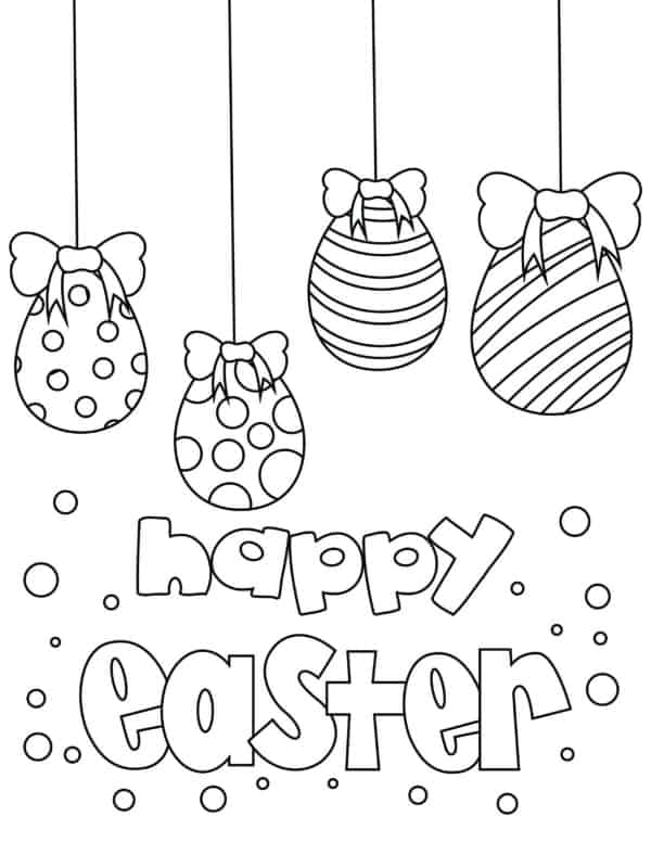 Free coloring pages for easter easter bunny printable pdf