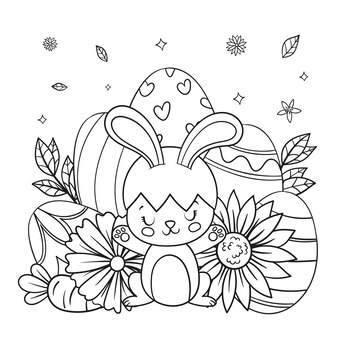 Page kids coloring pages easter vectors illustrations for free download