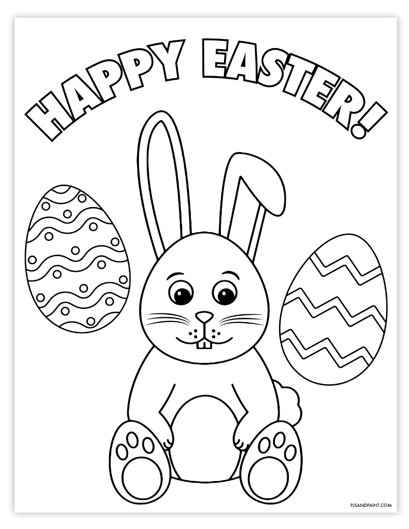 Free printable easter coloring page