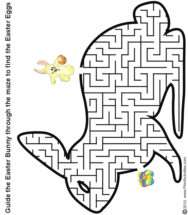 Easter bunny maze