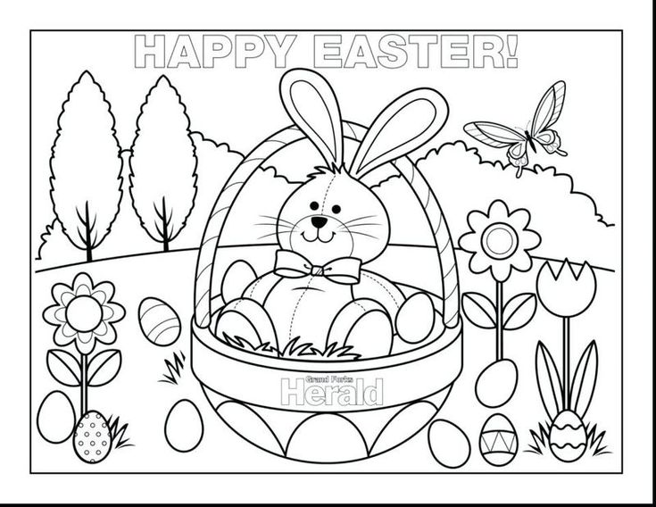 Free printable easter bunny coloring pages pdf