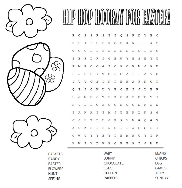 Easter word search puzzl