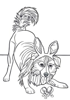 Easter dog coloring page by colleenie co tpt