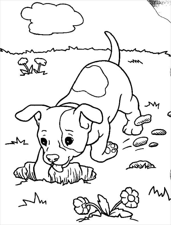 Puppy coloring pages