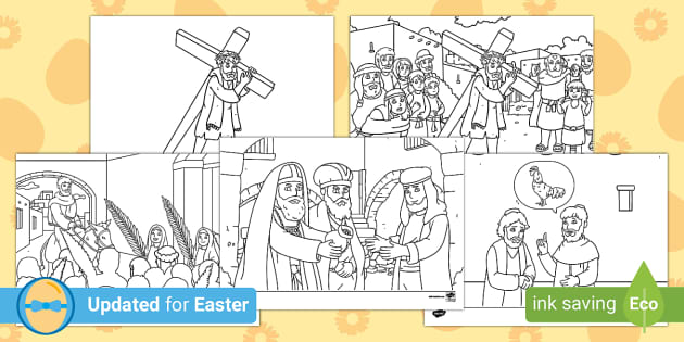 Pictures to lour in for easter primary resources