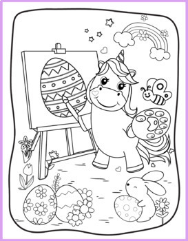 Easter coloring page for kids ages