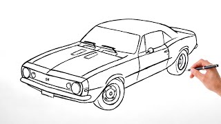 How to draw a chevrolet camaro