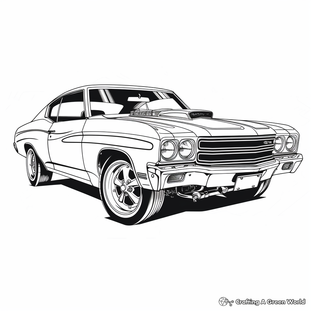 Muscle car coloring pages