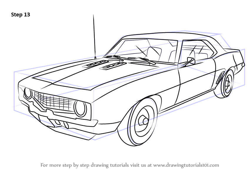 How to draw a camaro