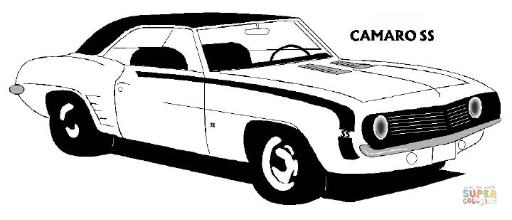 Chevrolet camaro ss coloring page free printable coloring pages