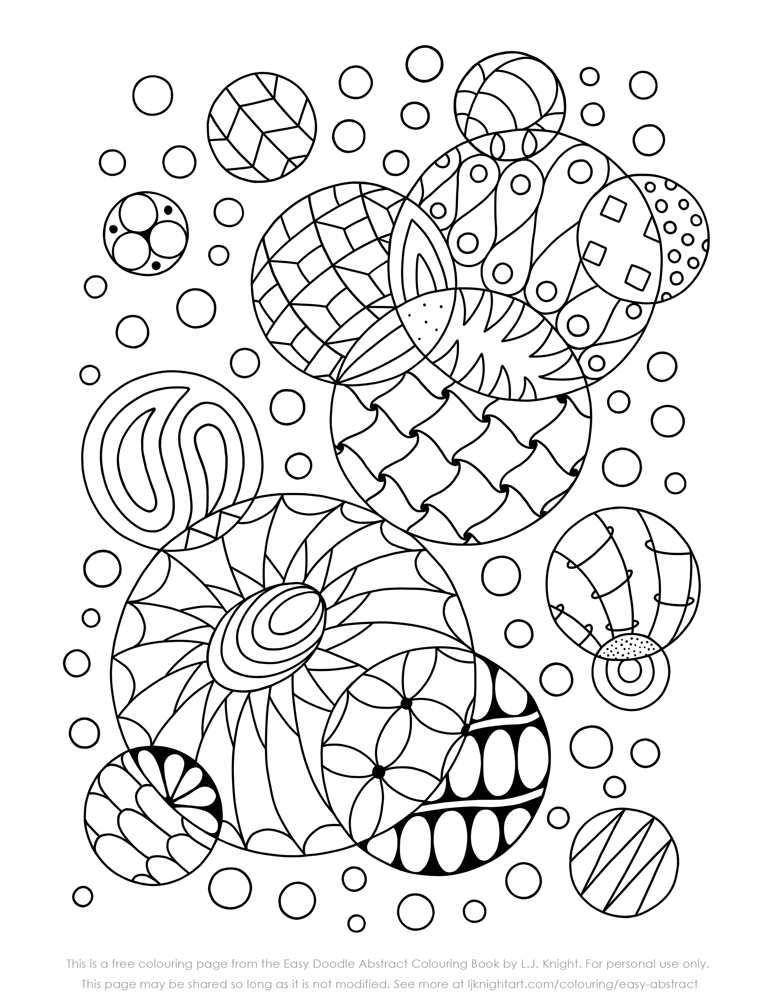 Free easy doodle colouring page download lj knight art