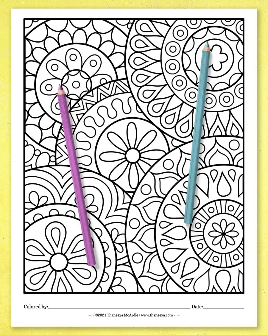 Easy abstract coloring pages