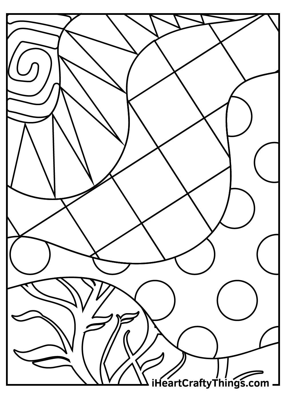 Abstract coloring pages free printables