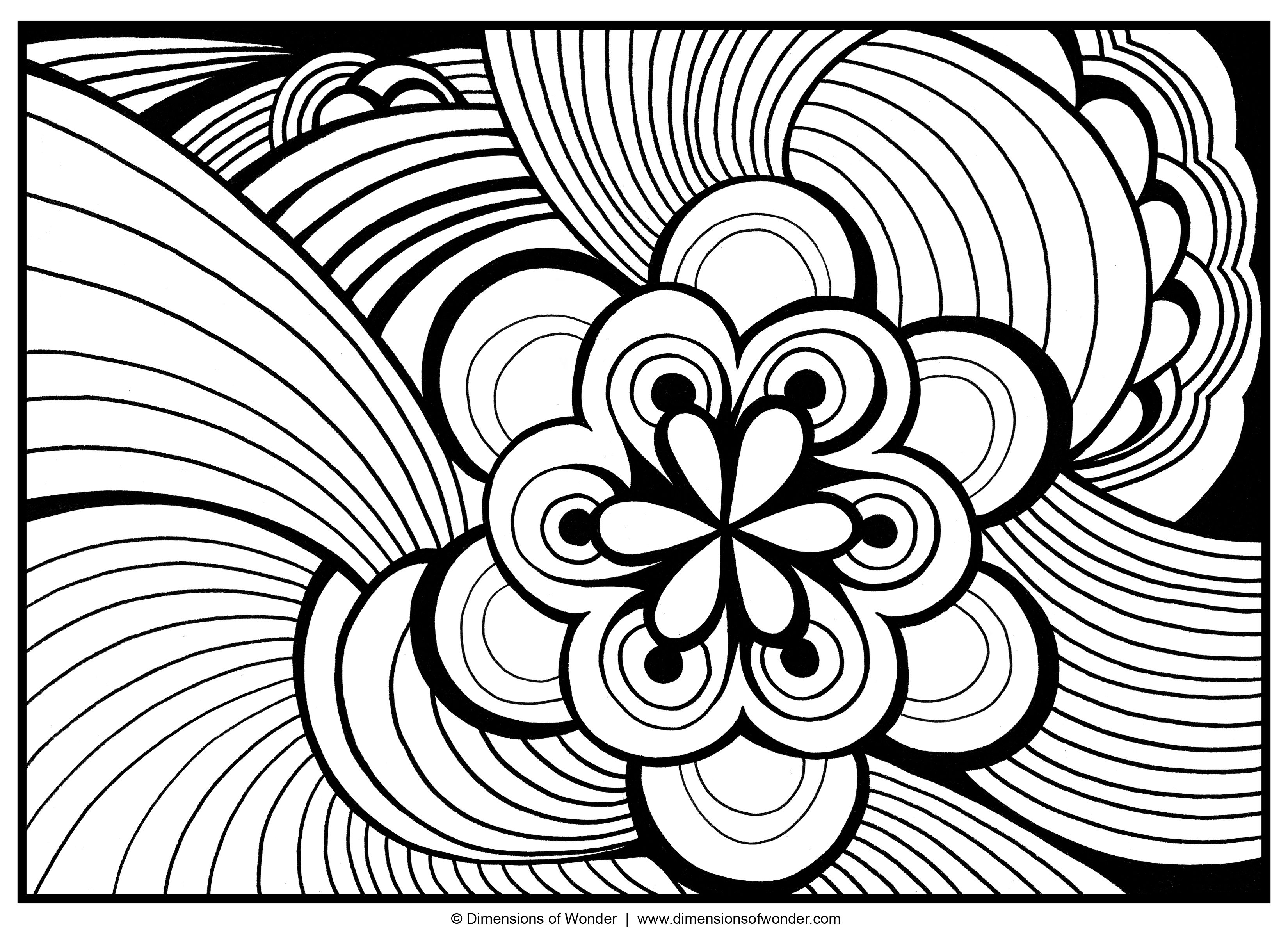 Abstract coloring pages dow