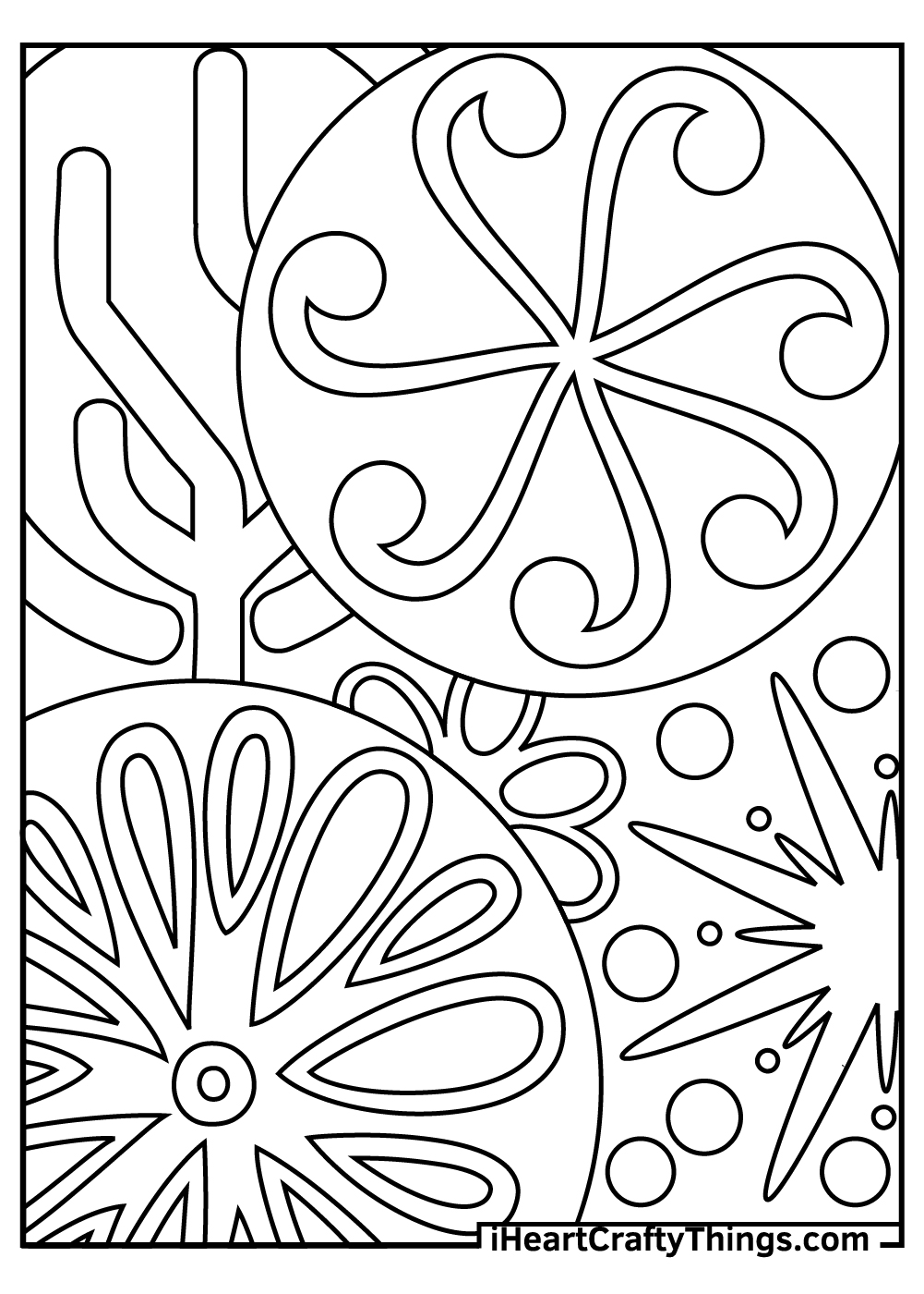 Abstract coloring pages free printables