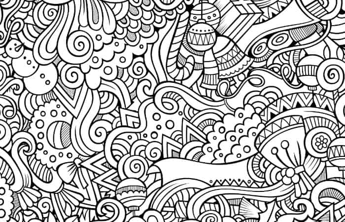 Free printable holiday adult coloring pages