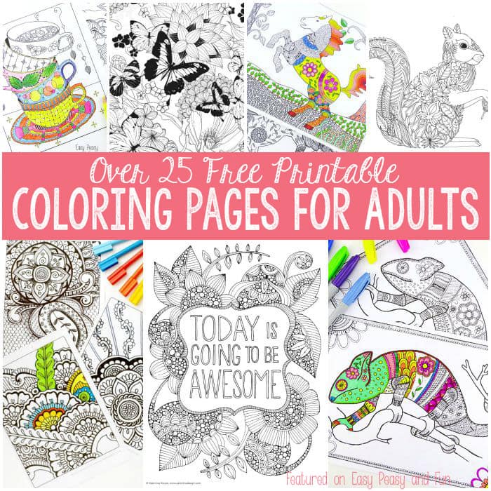 Free coloring pages for adults