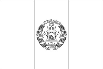 Coloring page for the flag of afghanistan