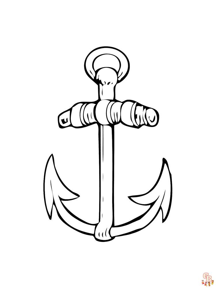 Anchor coloring pages for kids