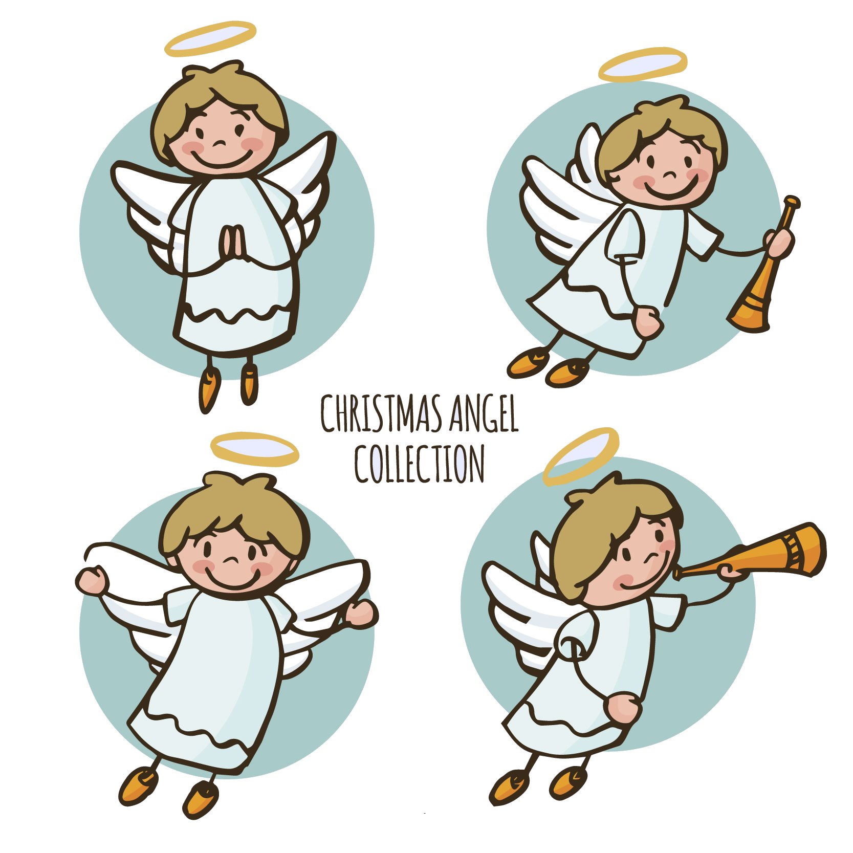 Christmas angel coloring pages